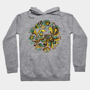 Peacock folk designe Hoodie